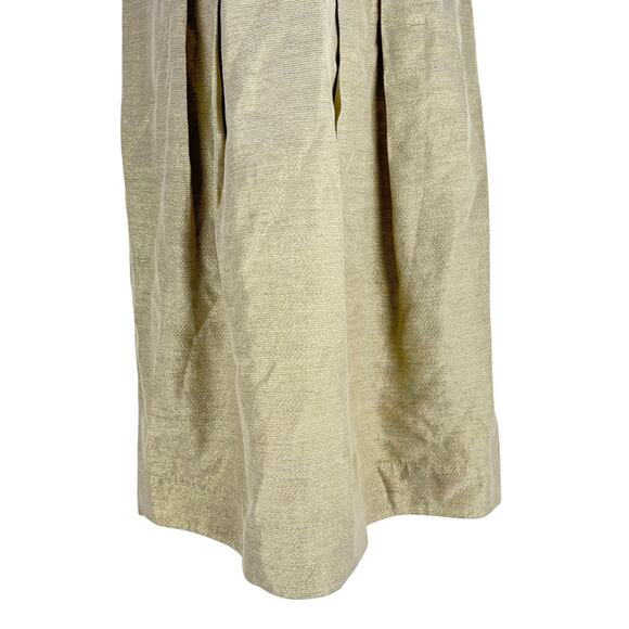 Shoshanna Gold Shimmer Sheath Dress Sleeveless Back Zip Size 8 - Picture 3 of 7